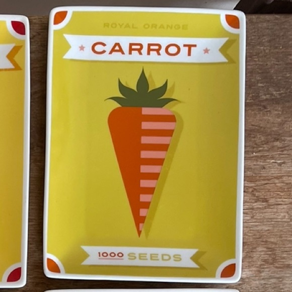 CRATE & BARREL 6 Small Plates for Gourmet Dishes Vegetables Fruits Picture Nice! - Picture 5 of 11